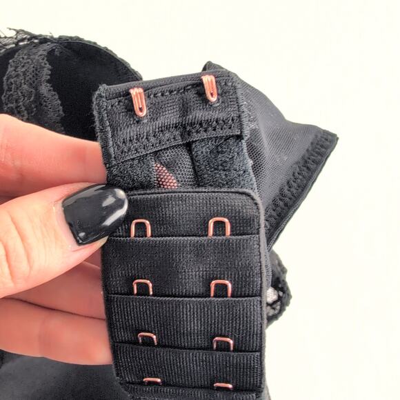 Victoria's Secret One Piece Teddy Black Lace Lingerie Wired Padded Women's XL - Picture 5 of 9